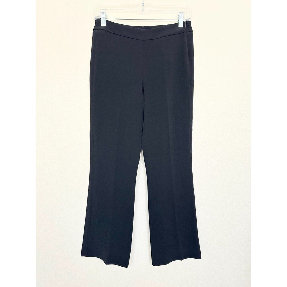 'S MaxMara Trouser Pants Black Kick Flare Workwear Minimalist Zipper Women's 2
